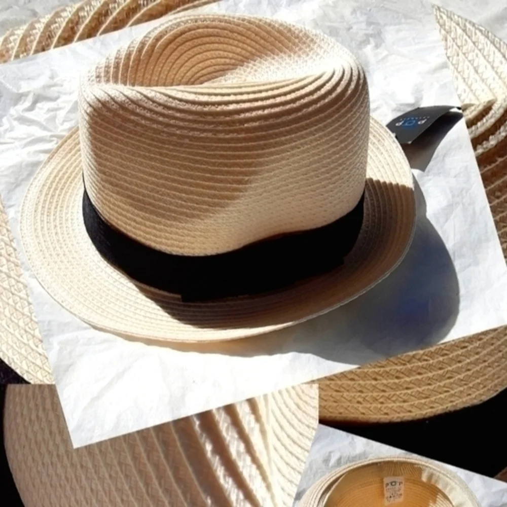 Pop Headwear Straw Fedora Hat